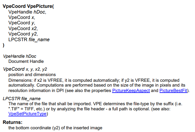 VpePicture procedure doc