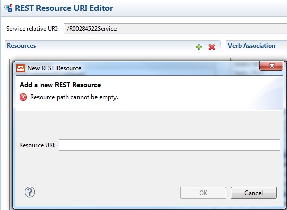 New REST Resource dialog: