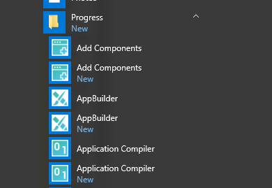 Progress Win10 Start menu folder with duplicate shortcut names