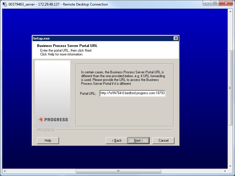 BP server URL