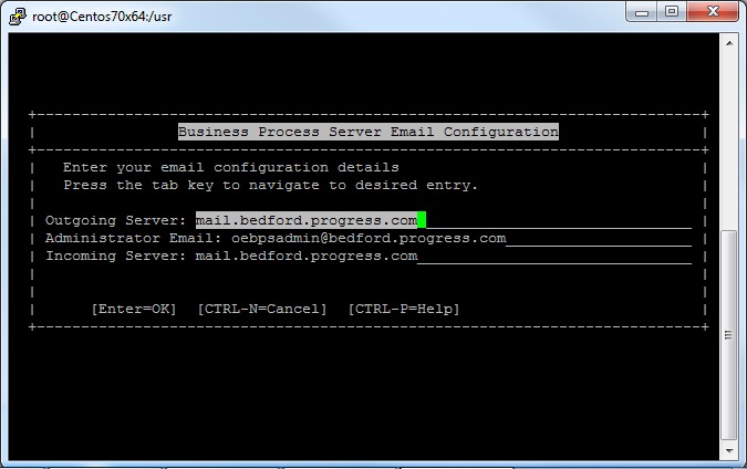 Email configuration