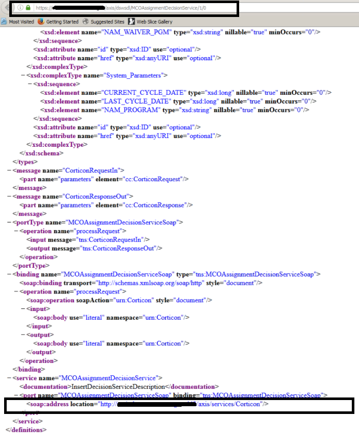 Decision service WSDL on Corticon Server console shows http instead of ...