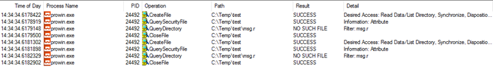 Process Monitor .R search