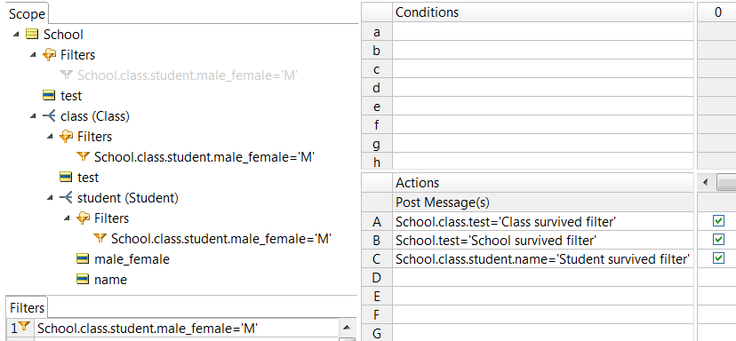 Erroneous filter behavior in Corticon Studio when disabling parent ...