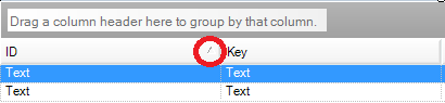 UltraGrid Column Sort enabled