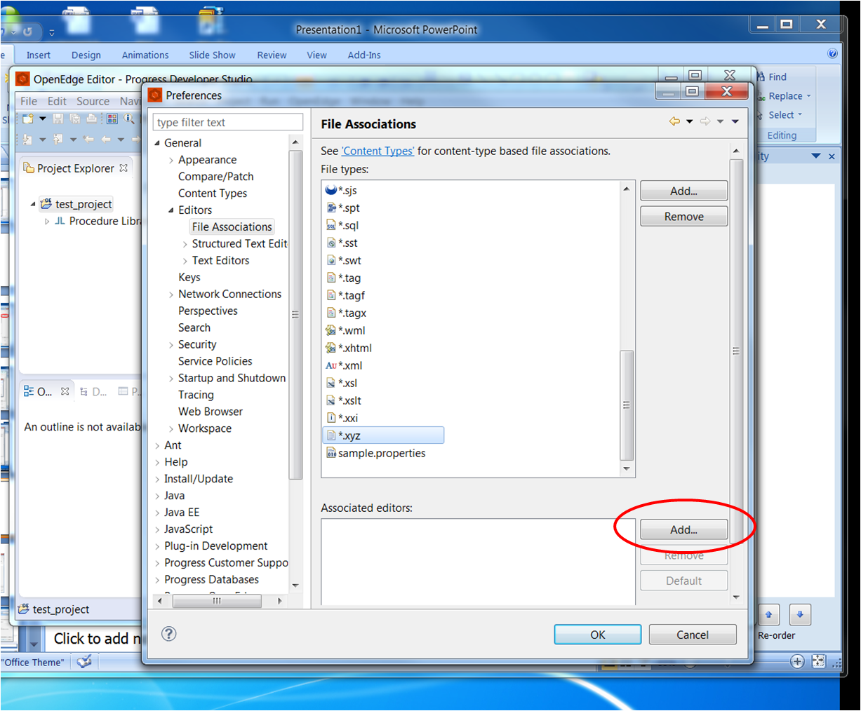 How to make OpenEdge PDS editor recognize files with non-standard ...