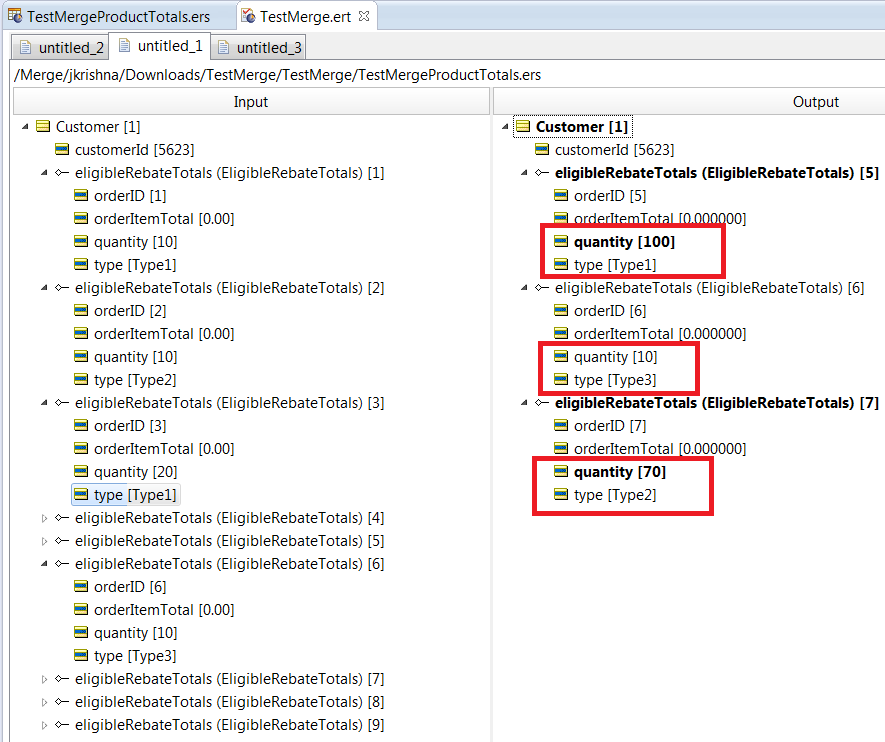 Aggregating or merging Collections does not work in Corticon Studio ...