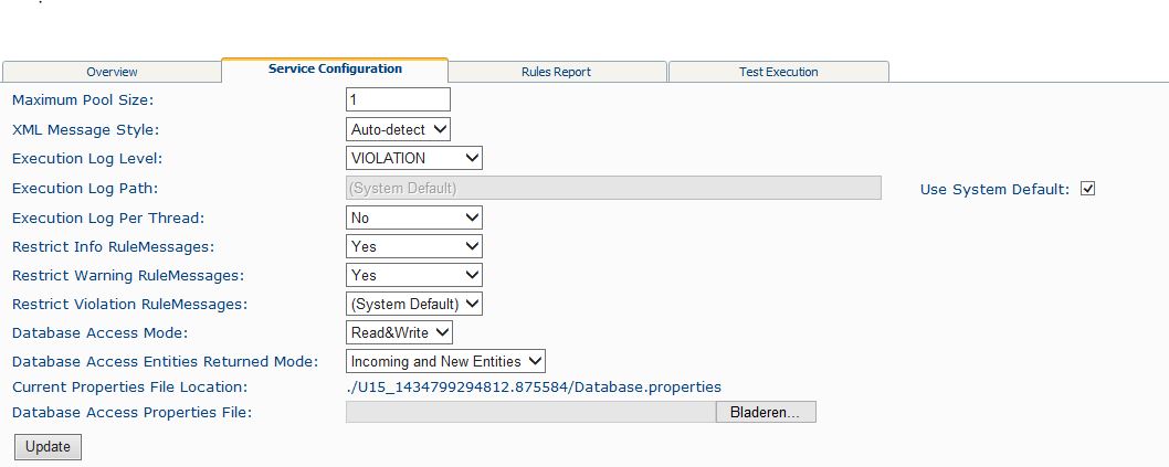 Service Configuration Example
