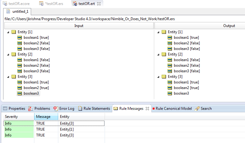 Use of logical operators like 'OR' and 'AND' with boolean attributes ...