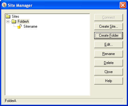 Site Manager Example with site in a subfolder
