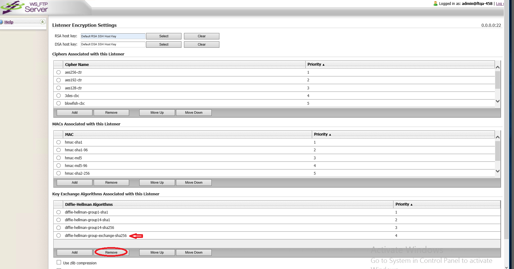 Clients Cannot Connect over SSH After Upgrade to WS_FTP Server 8.5 or ...