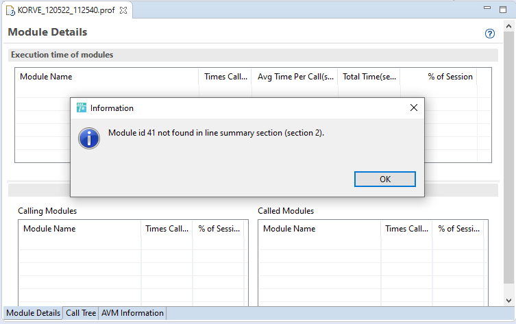 Progress Developer Studio Profiler Viewer cannot load data - Module id ...