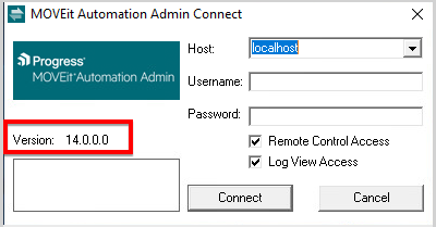 Upgrading to MOVEit Automation 14.0.1 did not update the version number ...