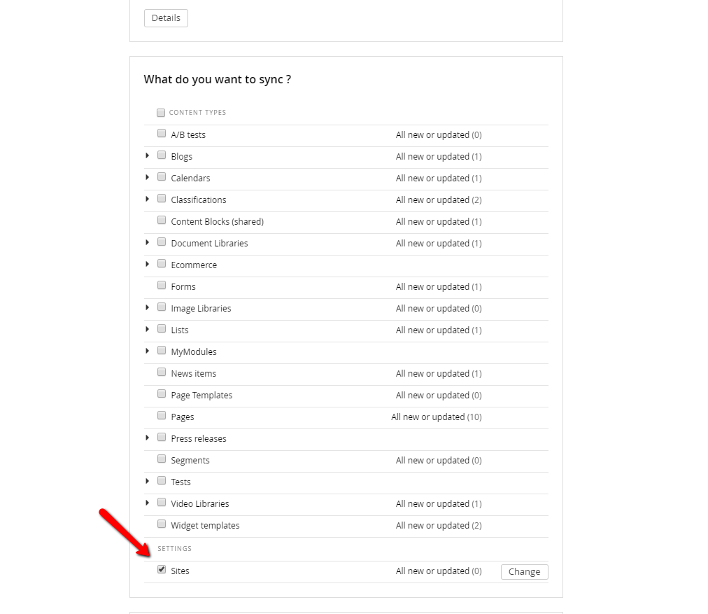 sync sites