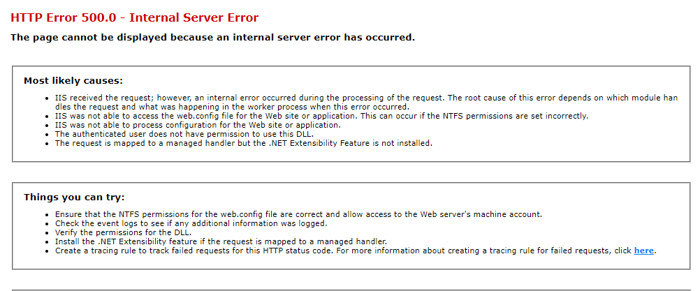 Sitefinity HTTP Error 500.0 - Internal Server Error NTFS Permissions ...