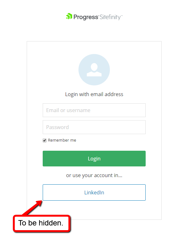 Authentication How to hide the external Identity providers buttons