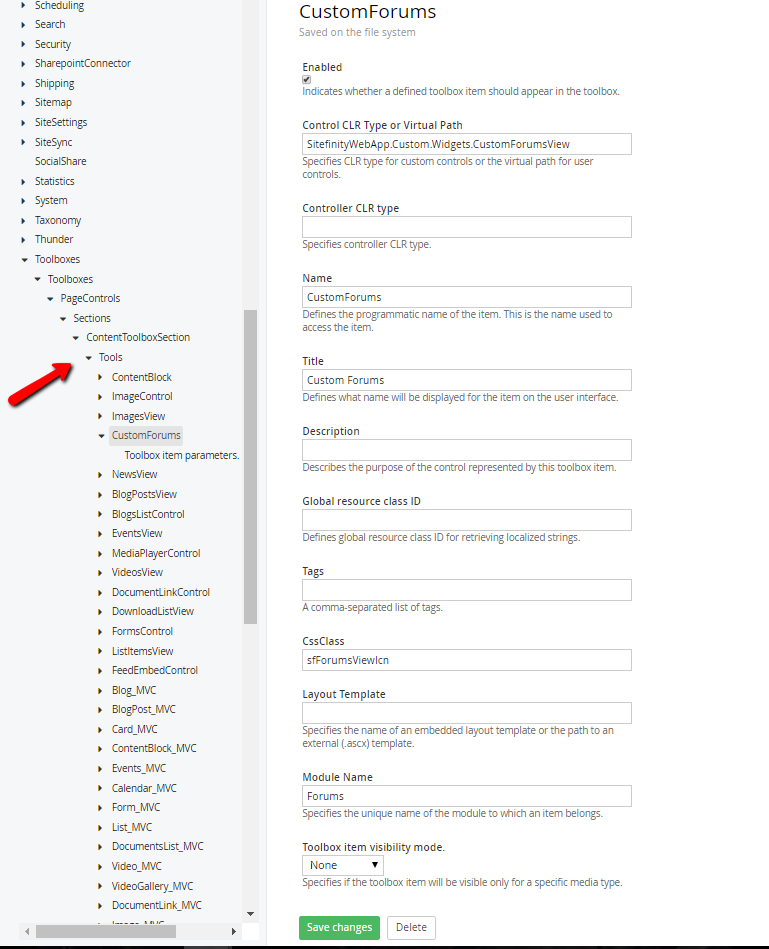 How to register the widget