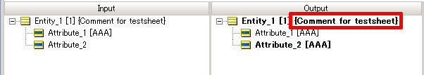 Expected Ruletest output with comments
