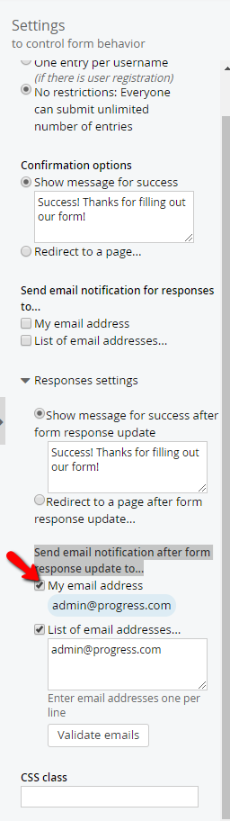 Email notification 