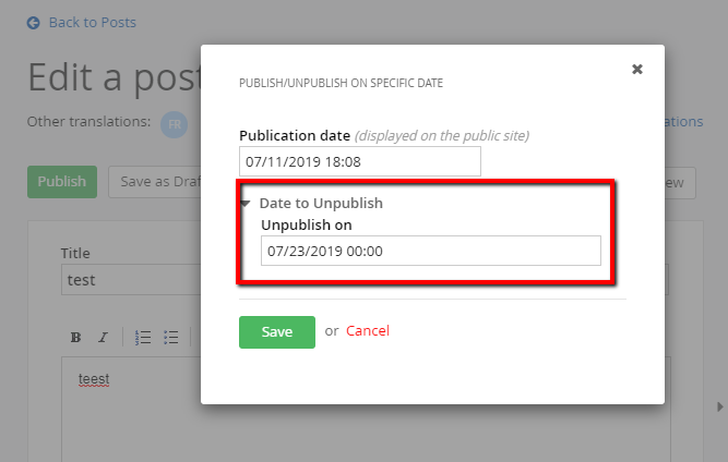 unpublish item image