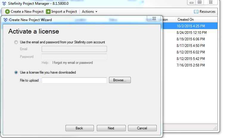 Use Already Downloaded License