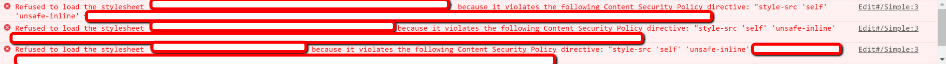 CSP Violation
