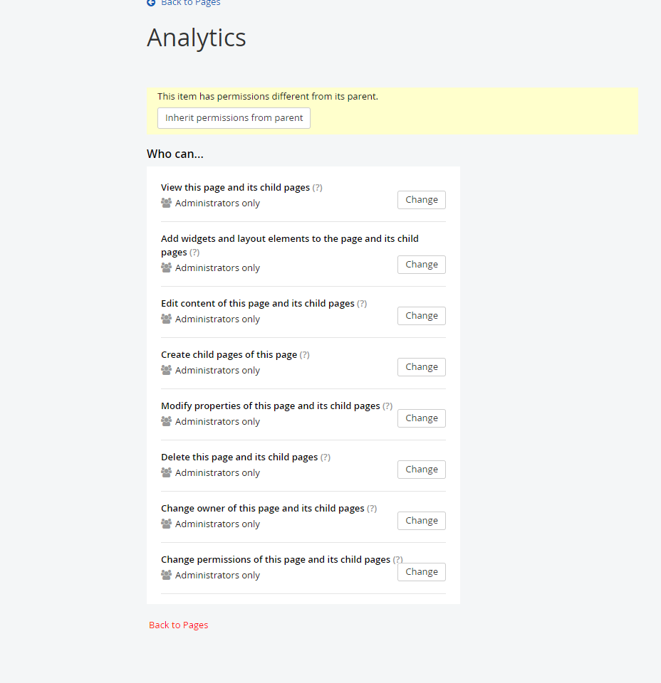 Analytics Permissions