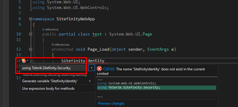 The type or namespace ClaimsIdentityProxy could not be found after ...