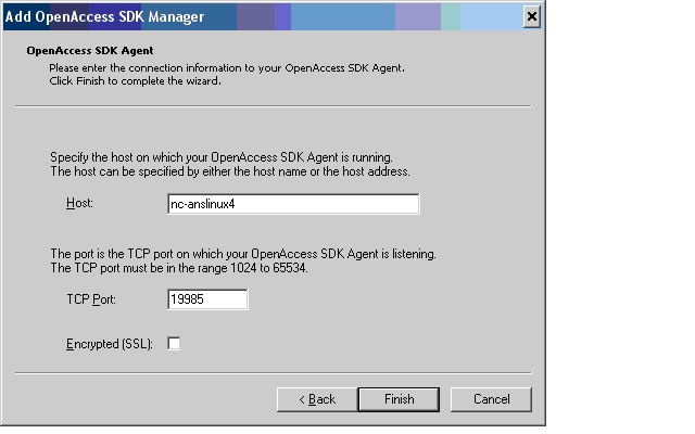 Can OpenAccess SDK Server be managed remotely using management console ...