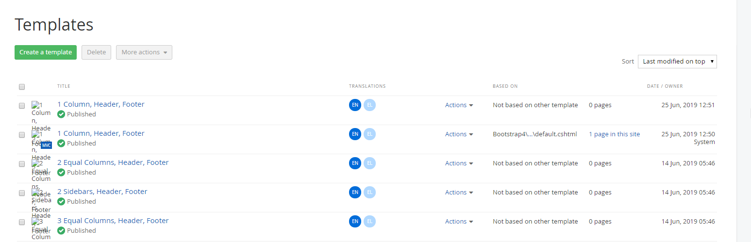 page templates are broken