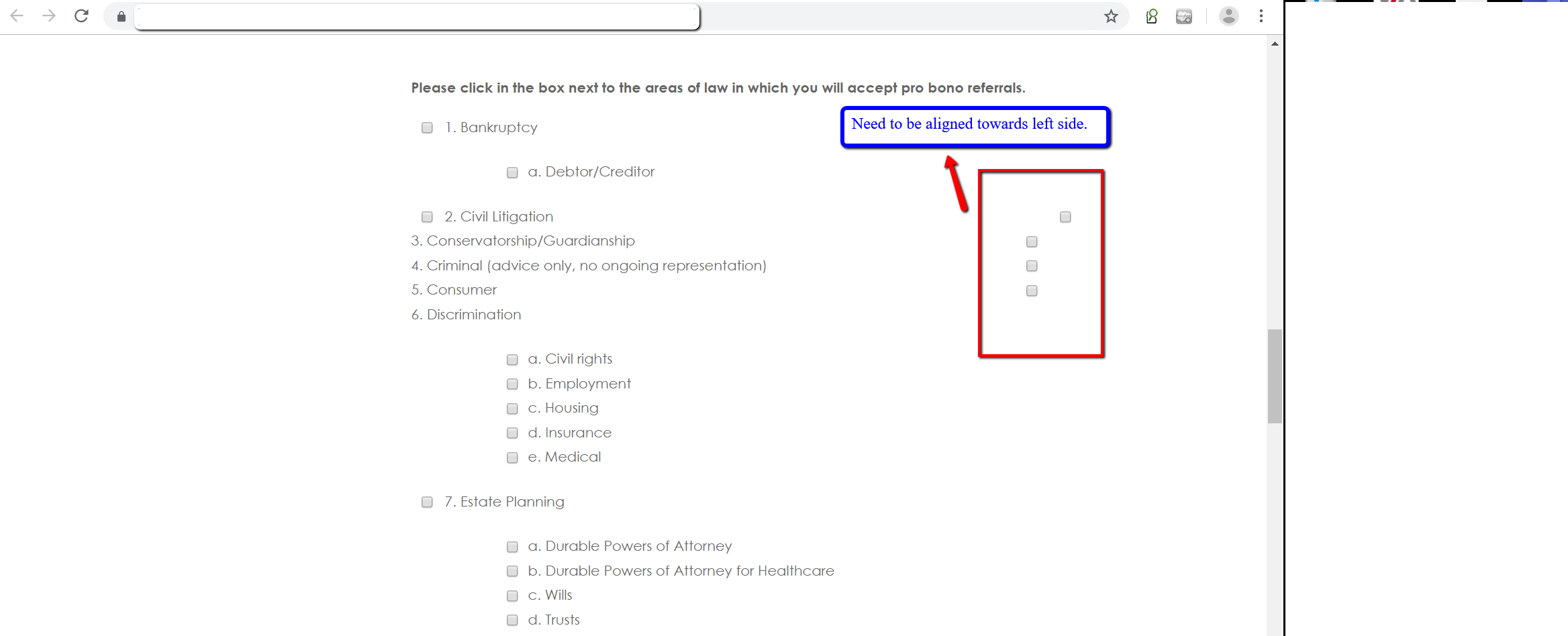 Checkbox fields alignment issue in a particular form - Progress Community
