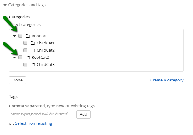 Checkboxes enabled