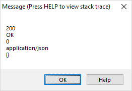 HTTPClient Response
