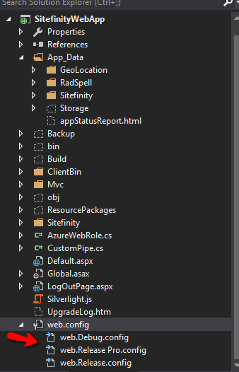 Web.config transformations needed for Azure deployment