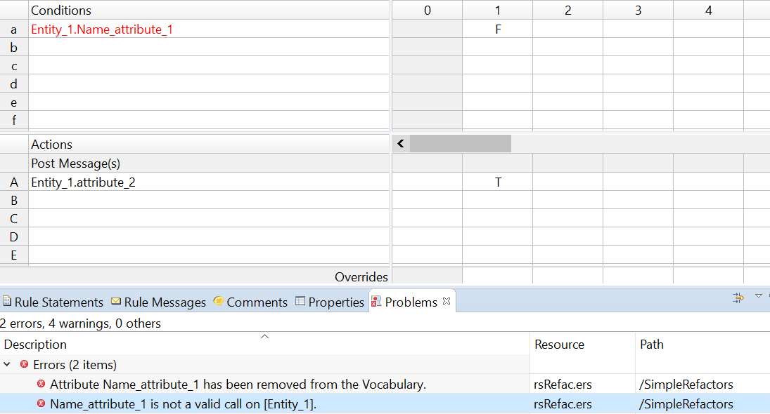Corticon refactor error