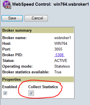 Screen to disable the collection of statistics