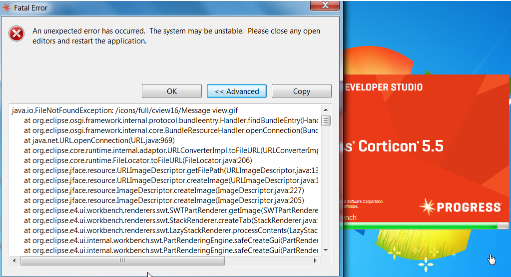 Corticon Studio returns java.lang.ClassCastException when setting "com ...