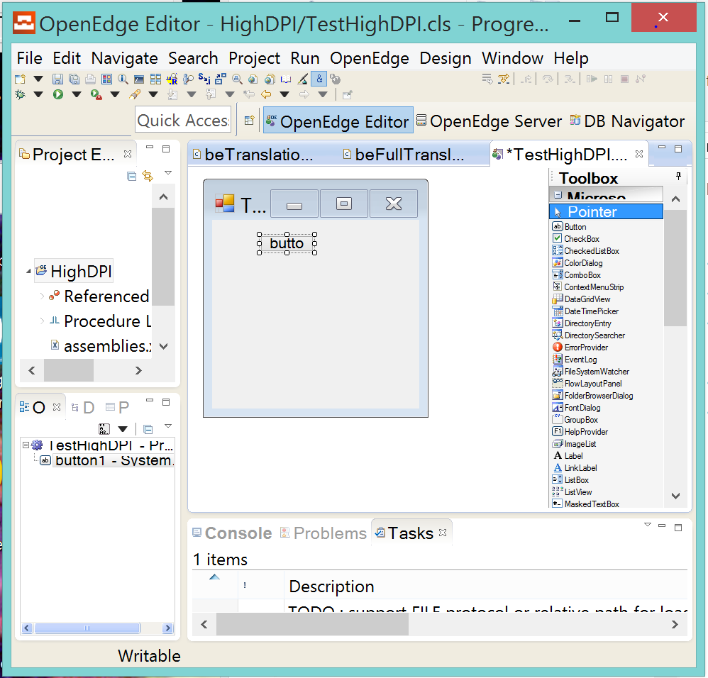 Visual Designer on high DPI monitor