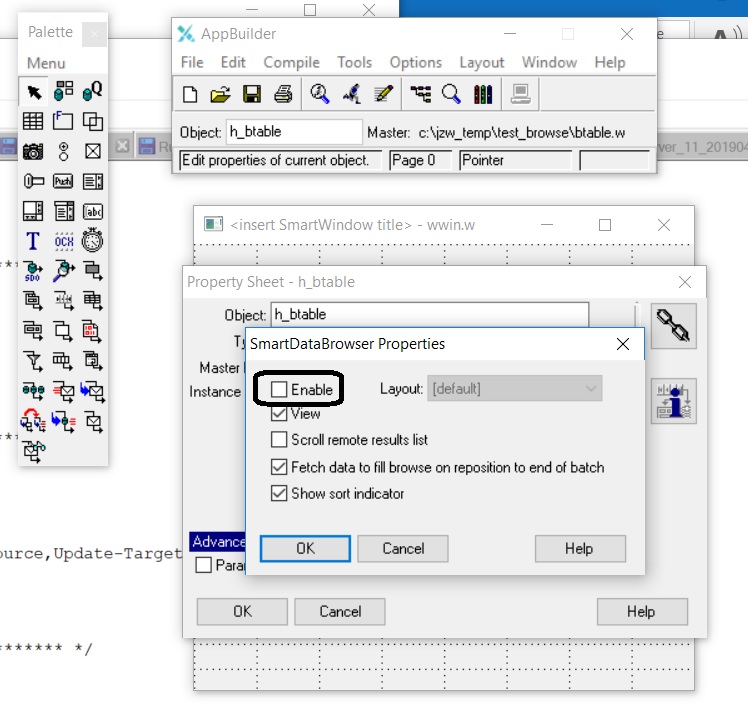 Shows the browse disabled.