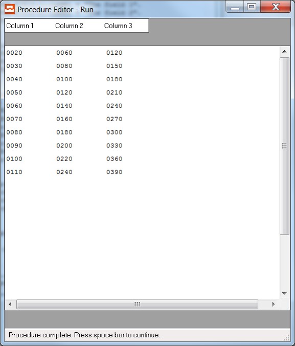 shows dynamically created column headers when table is filled dymamically