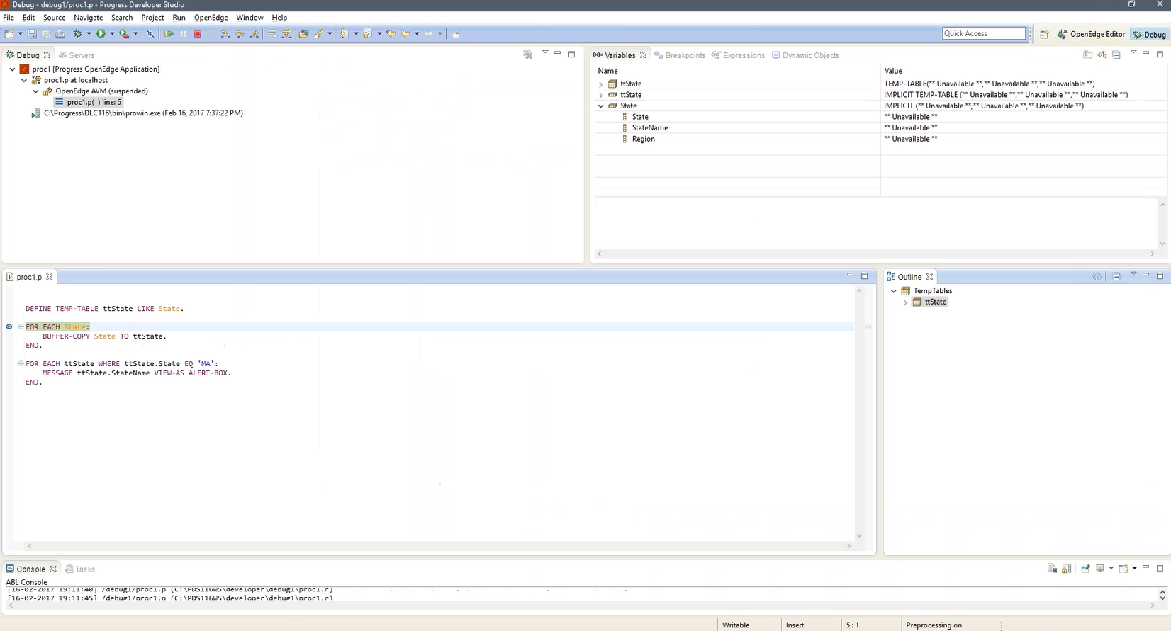 Is there a way in debug mode to watch a variable or table field ...