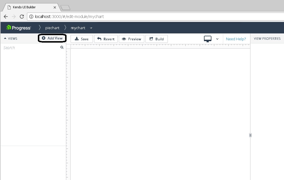 Shows the Add View button