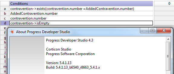Multiple conditions with same alias gives error in Corticon Studio 5.5 ...