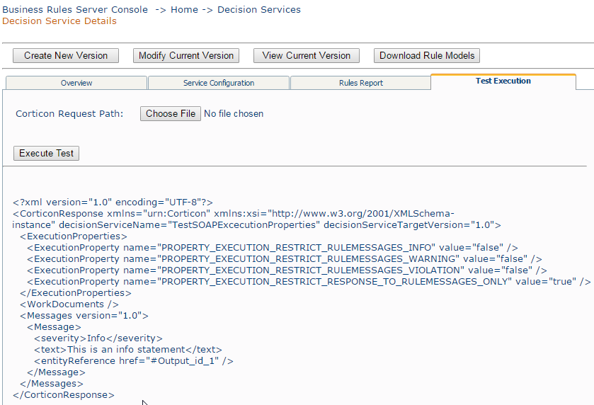 Ruletest setting "Return Only Rule Messages" in Studio is not used ...