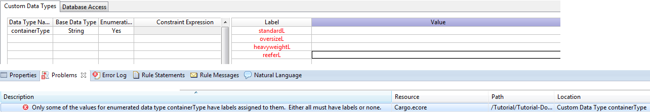When to use label or value for CDT in a rulesheet with Corticon Studio ...