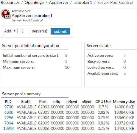 OEM AppServer Agent Status
