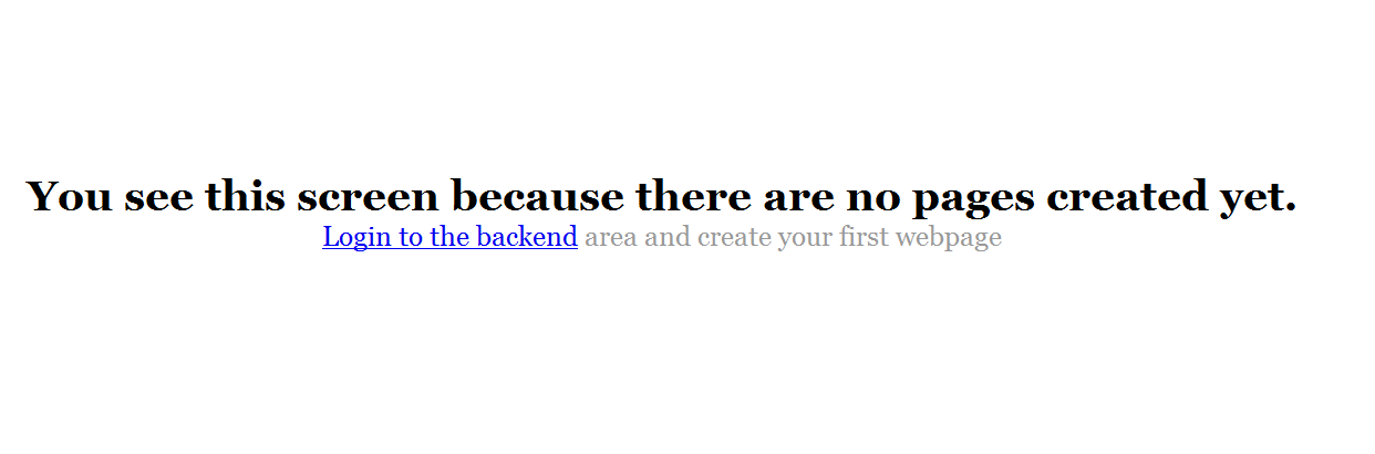 There are no pages created yet