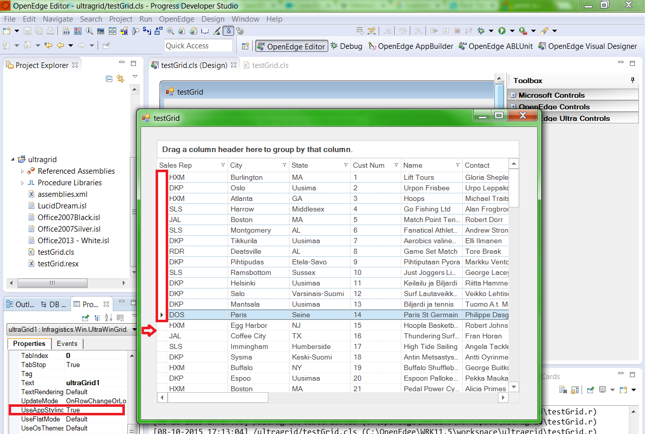 Multiple selection appears to not work on the UltraGrid with the ...