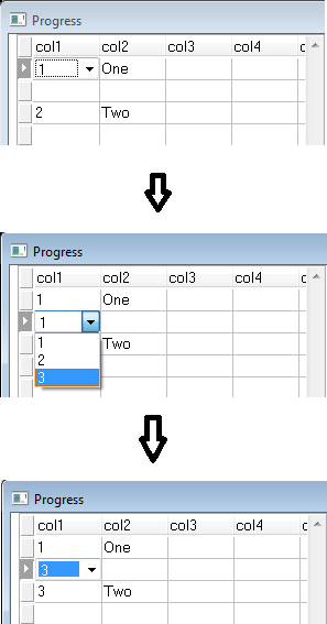 Browse with cell with VIEW-AS COMBO-BOX