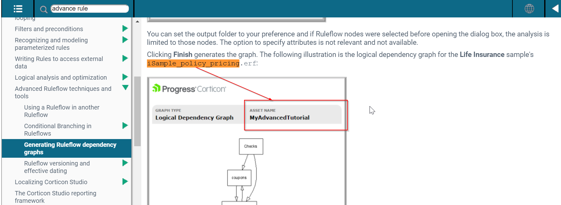 Incorrect graph name in Corticon Studio Documentation - Progress Community